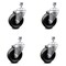Service Caster 4 Inch Phenolic Wheel Swivel 1/2 Inch Threaded Stem Caster Set SCC-TS20S414-PHR-121315-4 - alternate 1